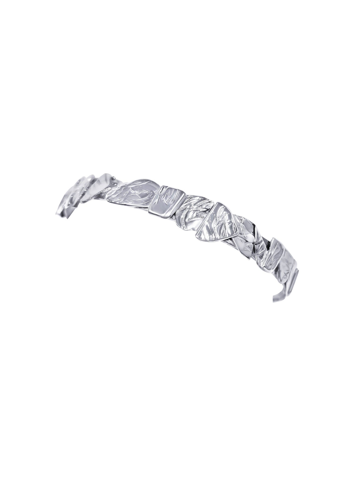 Textured sterling Sliver Bangle