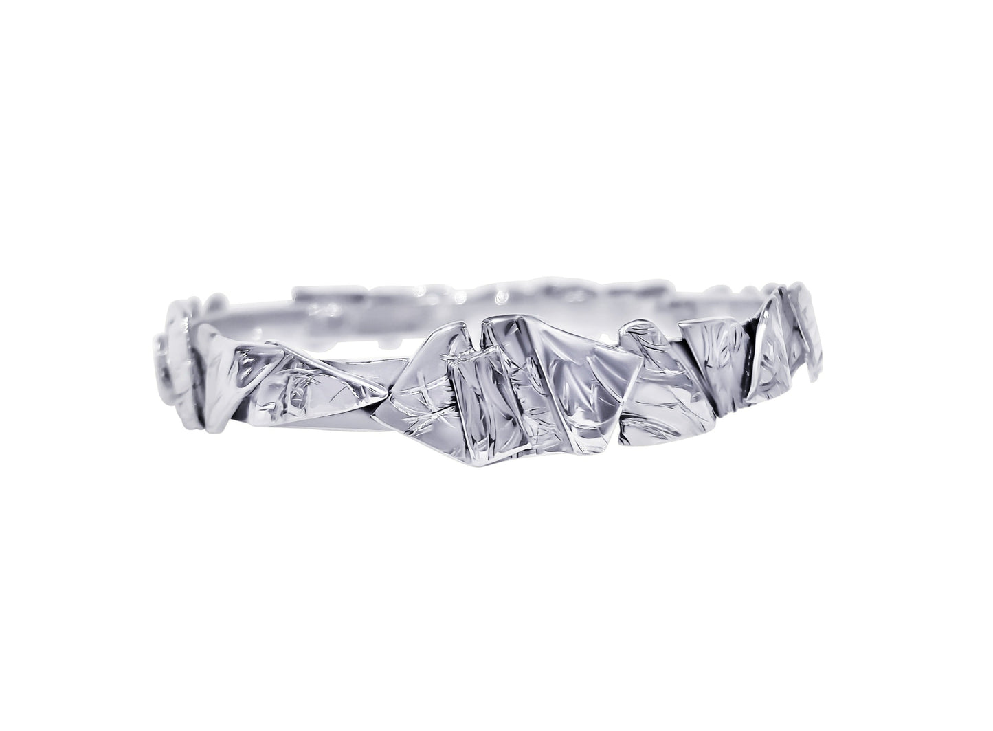 Textured sterling Sliver Bangle