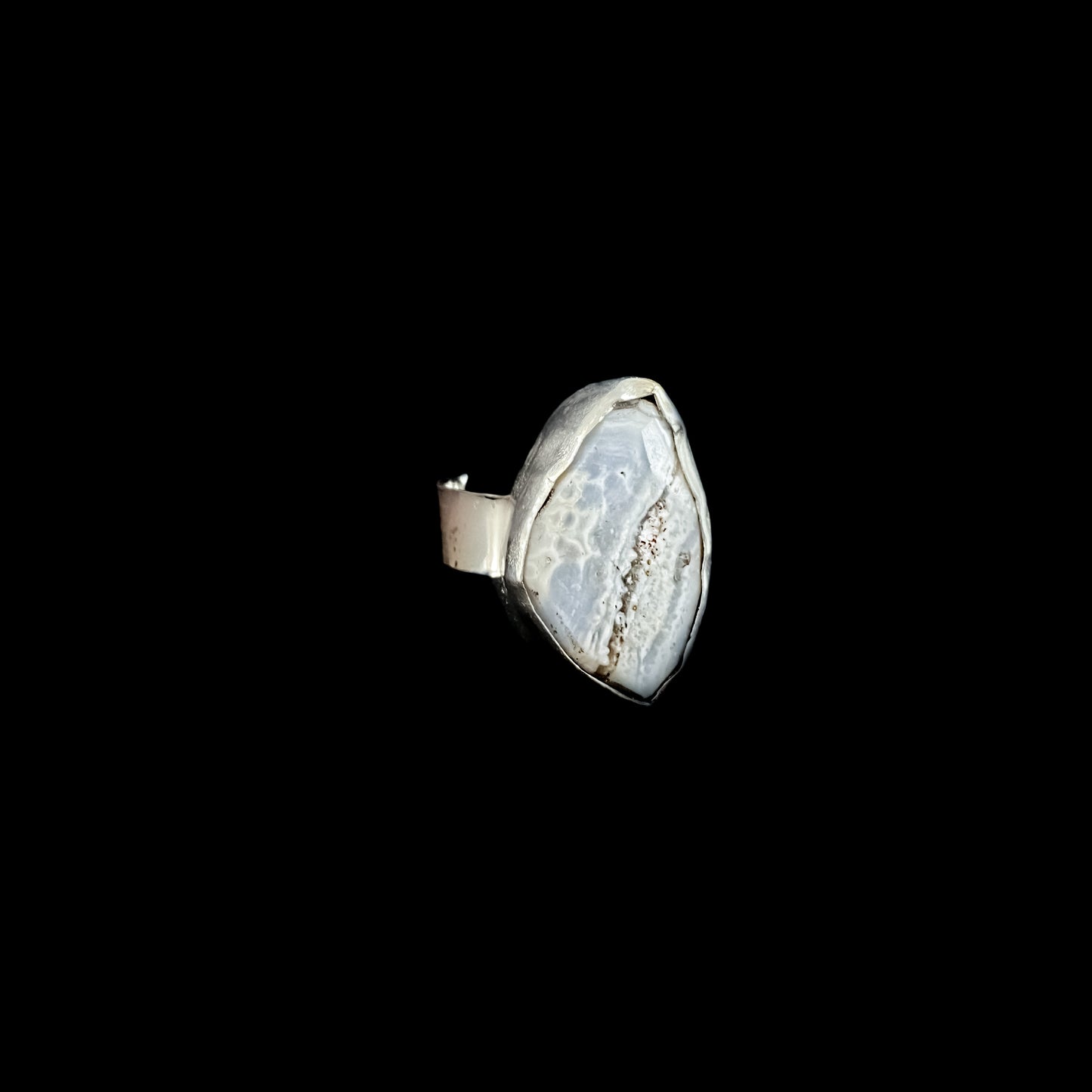 Blue Lace Agate Sterling Silver Ring