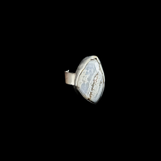 Blue Lace Agate Sterling Silver Ring