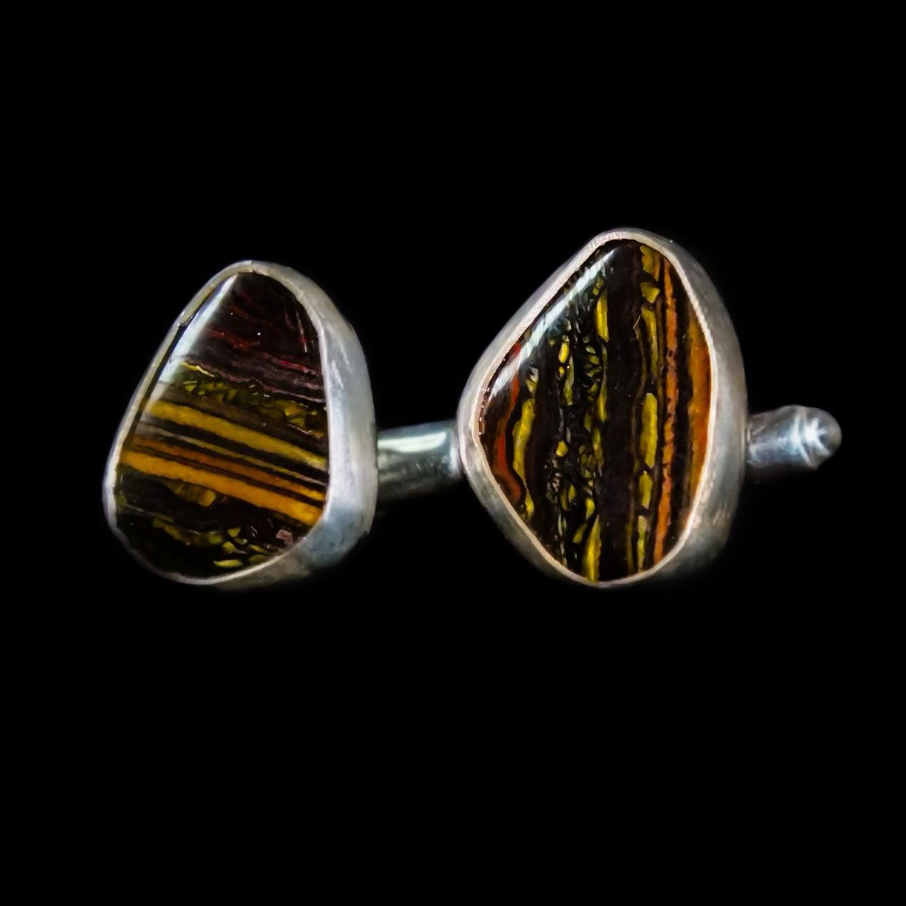 Handmade Sterling Silver Tigers Eye Cufflinks